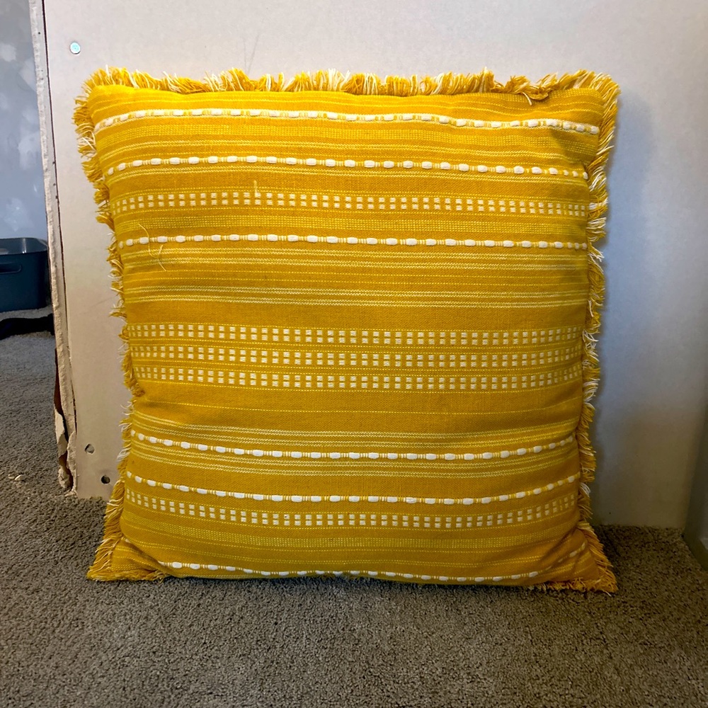 Yellow decor pillow